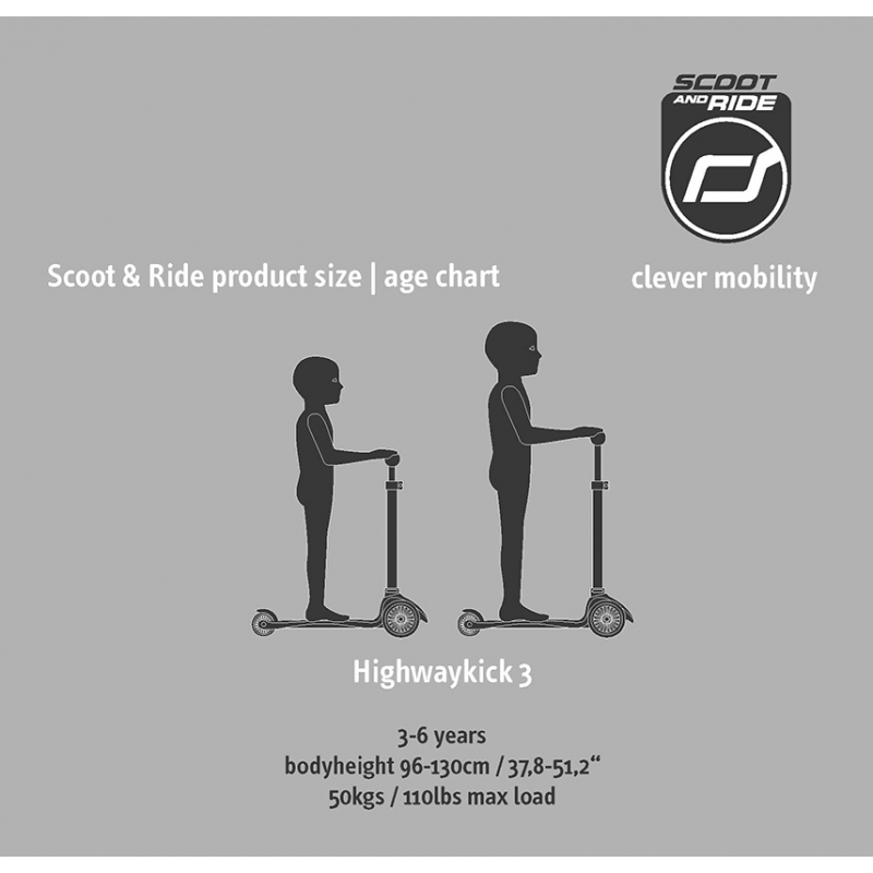 Faltroller Kinder 'Scoot and Ride' - Highway Kick 3  - GRUN Faltroller Kinder 'Scoot and Ride' - Highway Kick 3  - GRUN