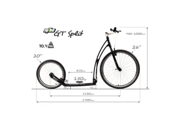 Tourscooter foldable MIBO SPLIT BEIGE GREY Tourscooter foldable MIBO SPLIT BEIGE GREY