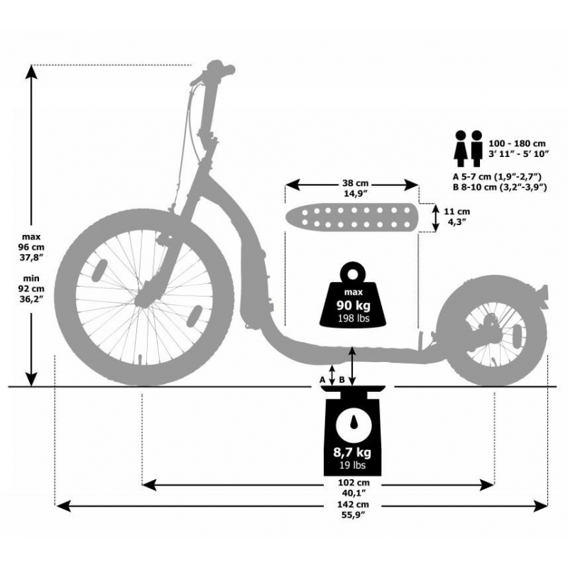 KICKBIKE FREERIDE G4 BLACK KICKBIKE FREERIDE G4 BLACK